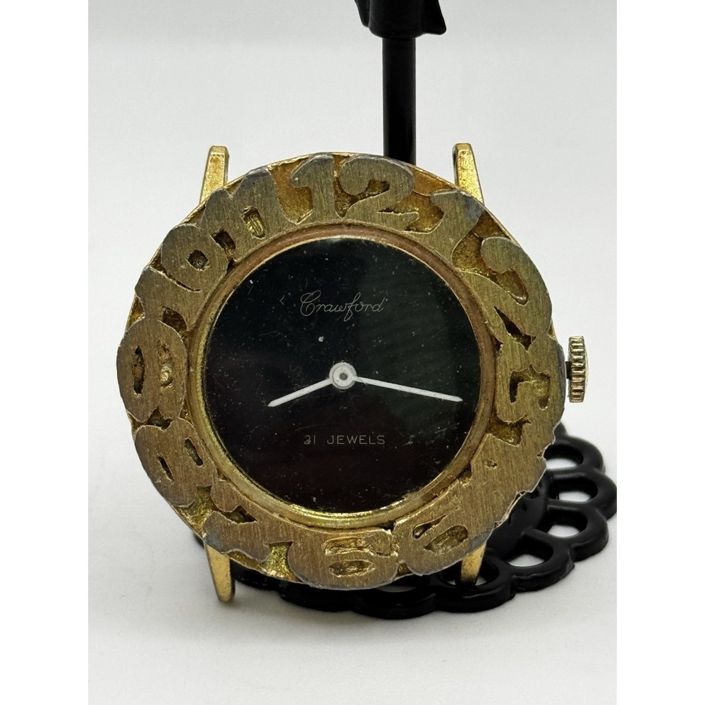 Vintage Crawford 21 Jewels Watch - No Band - Untested